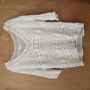 Artisan Crafted by Democracy crochet style shirt